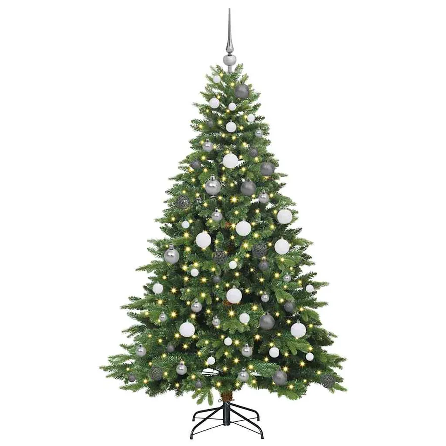 Sapin de Noël artificiel avec 300 LED Vert 180 cm PE et PVC - 3