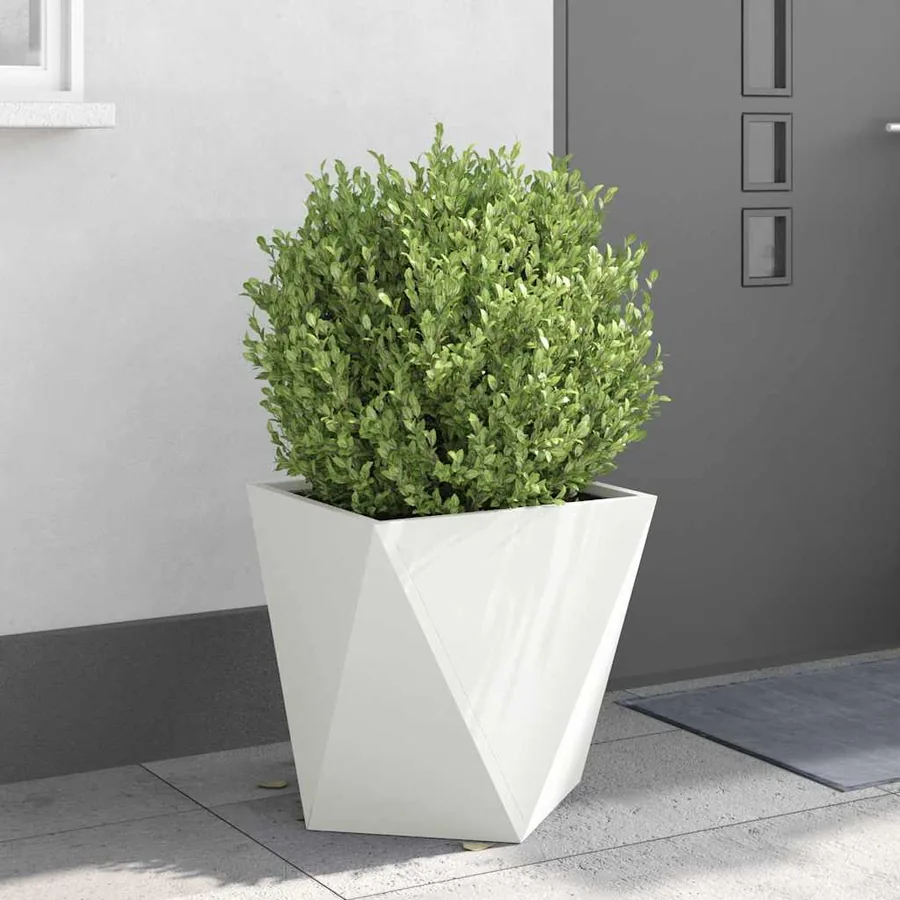 Jardinière 2 pc Blanc 50 x 50 x 50 cm Acier - 4