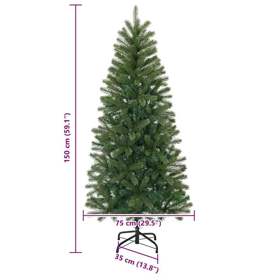 Sapin de Noël artificiel Vert 150 cm PVC, PE et acier - 7