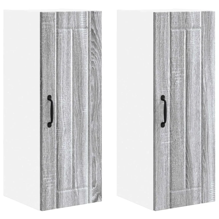 Meuble mural LUCCA 2 pcs Sonoma gris 30 x 31 x 80 cm - 2