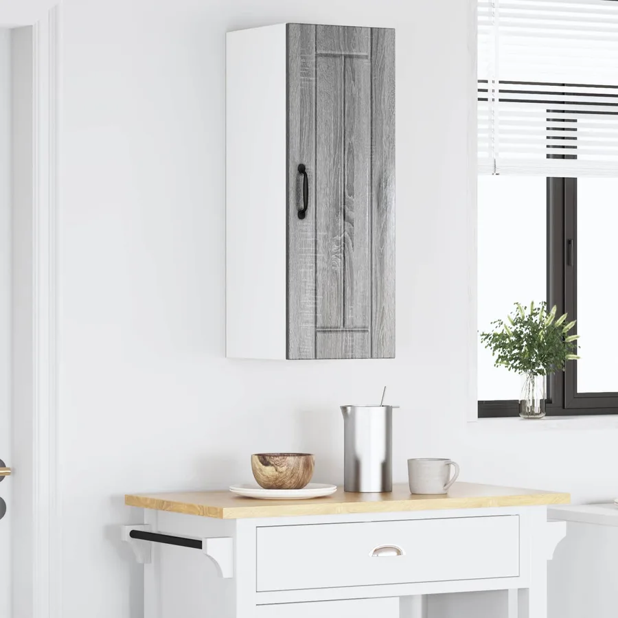 Meuble mural LUCCA 2 pcs Sonoma gris 30 x 31 x 80 cm - 4