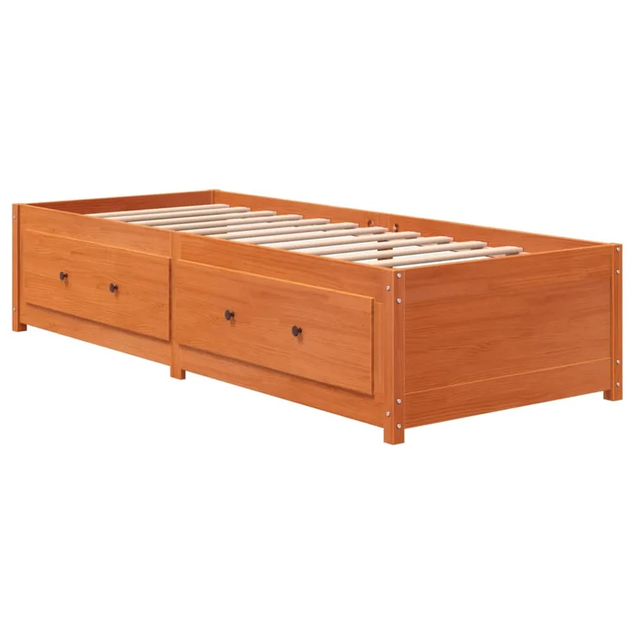 Lit de jour sans matelas cire marron 90x200 cm bois pin massif - 3