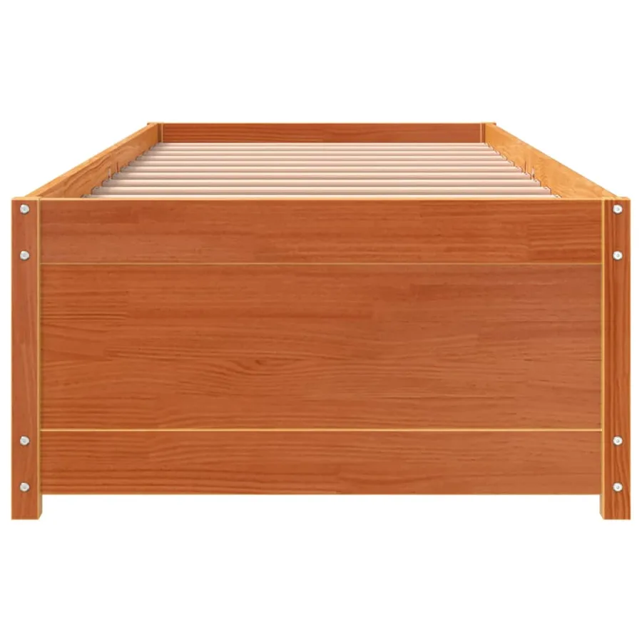Lit de jour sans matelas cire marron 90x200 cm bois pin massif - 4