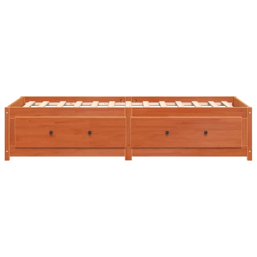 Lit de jour sans matelas cire marron 90x200 cm bois pin massif - 5