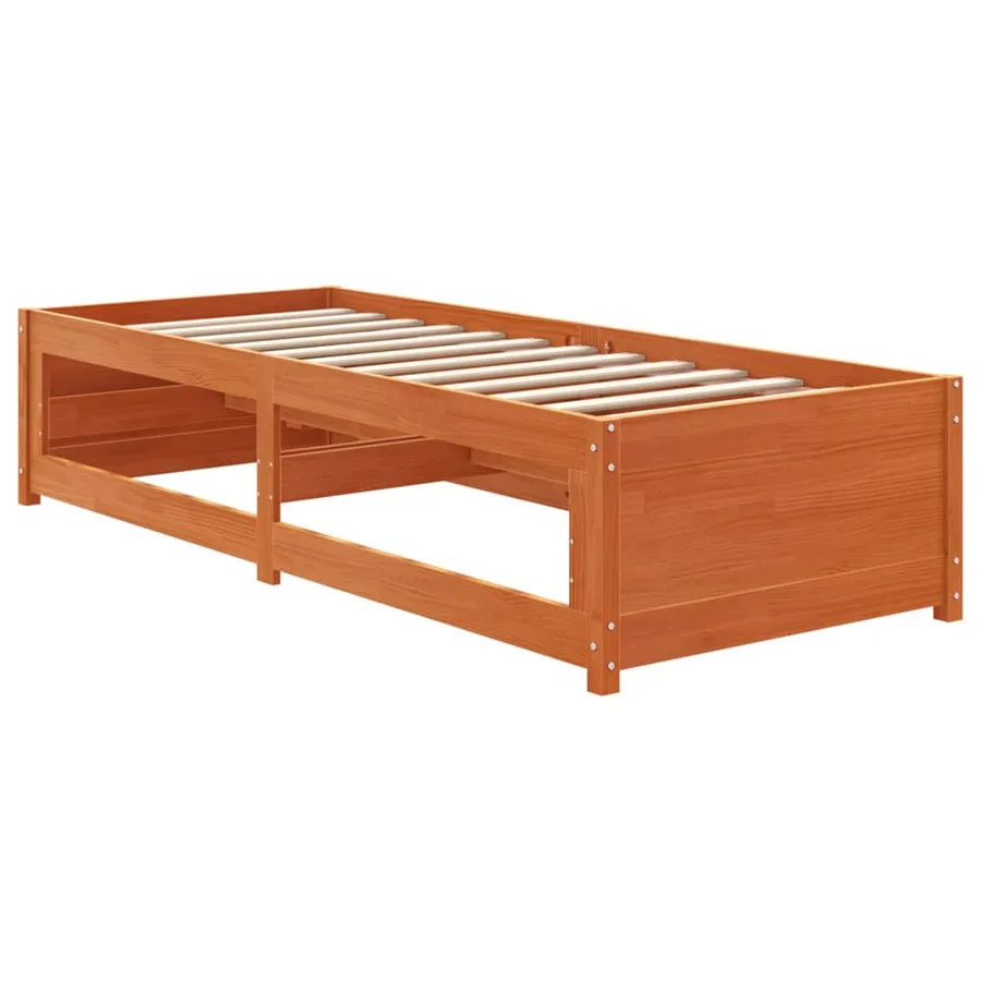 Lit de jour sans matelas cire marron 90x200 cm bois pin massif - 6