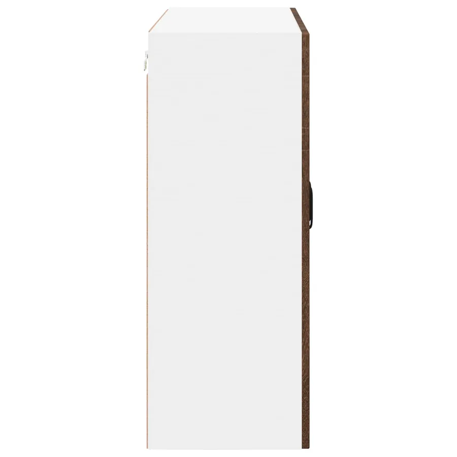 Cabinet en verre mural LUCCA Chêne brun 80 x 31 x 80 cm - 7
