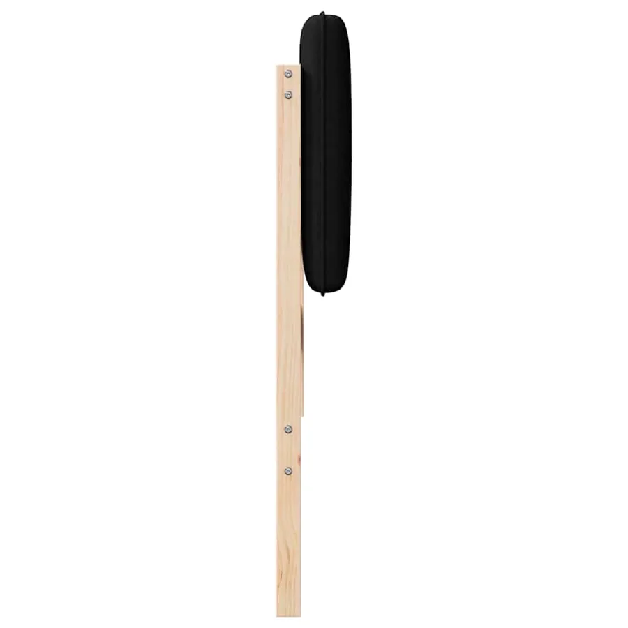 Tête de lit capitonnée Marron et Noir 200 cm Pin massif - 5