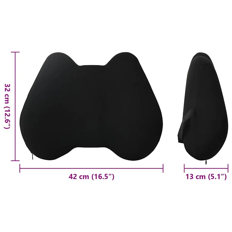Coussin dorsal Noir Mousse à mémoire de forme 40 x 32 x 13 cm - 11