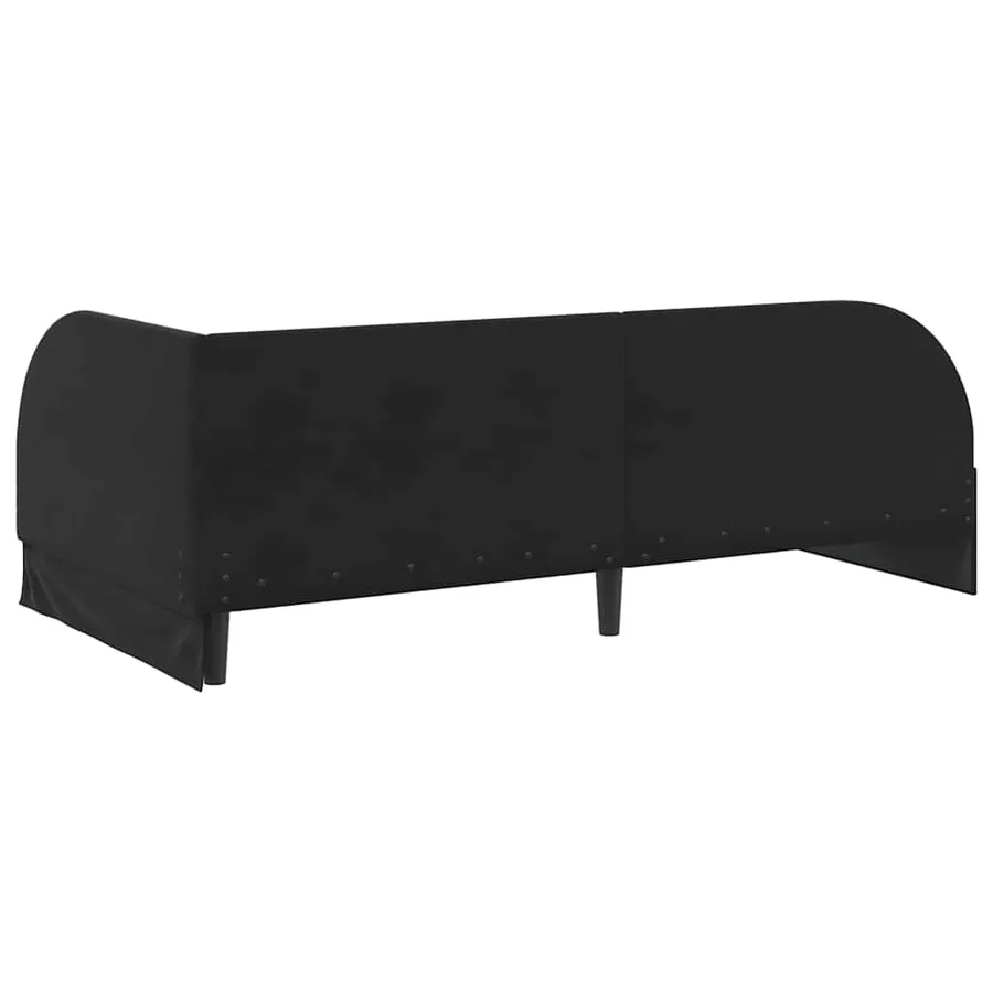 Cadre de lit d'angle Noir 80 cm x 200 cm Velours - 7