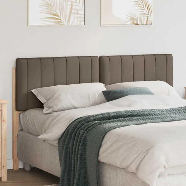 Tête de lit capitonnée Marron et Taupe 150 cm Pin massif