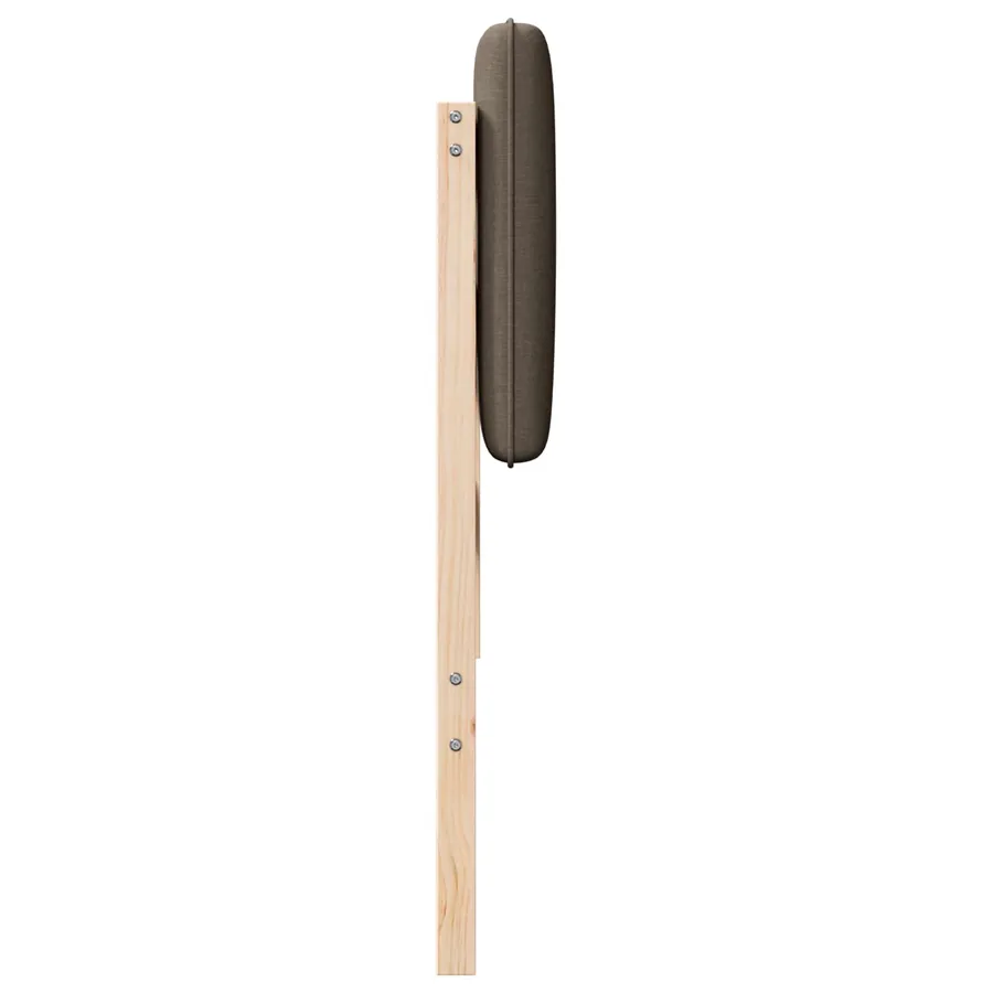 Tête de lit capitonnée Marron et Taupe 150 cm Pin massif - 5