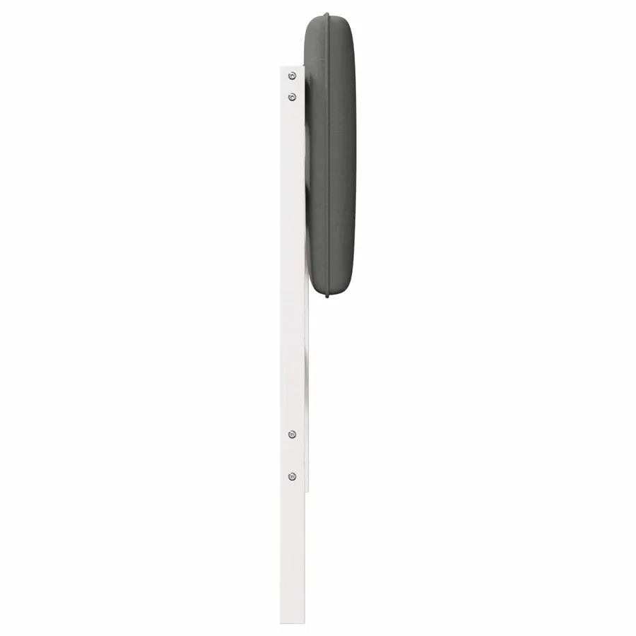 Tête de lit capitonnée Blanc et gris clair 100 cm Pin massif - 5
