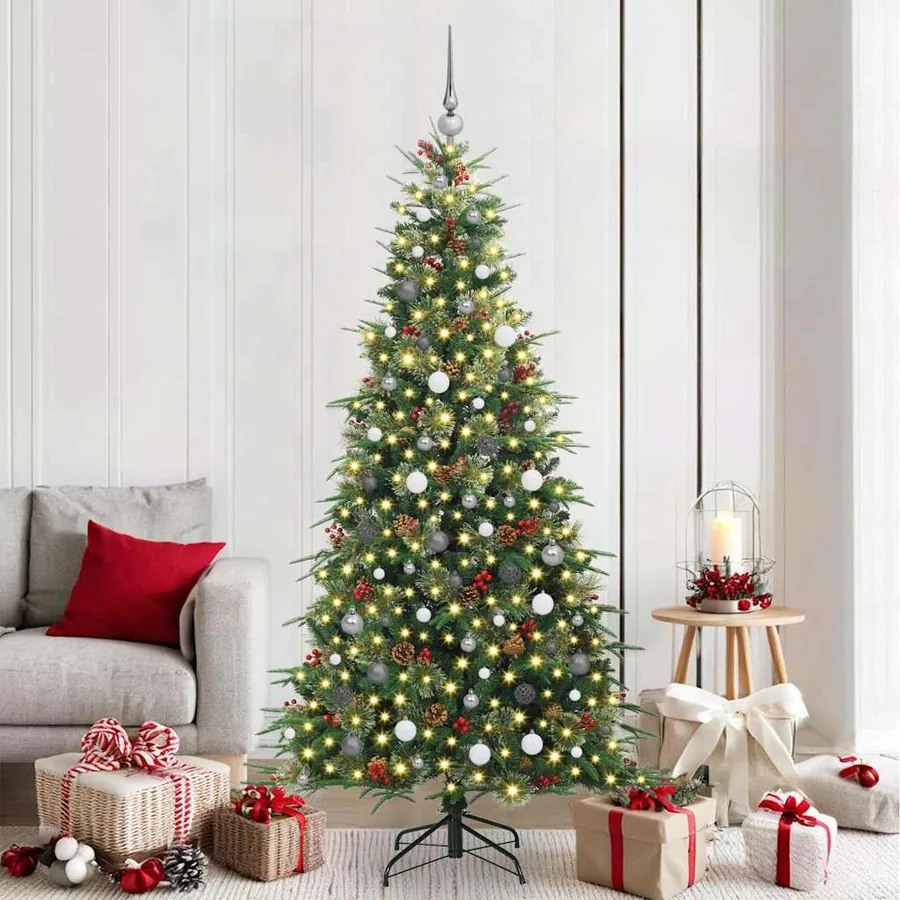 Sapin de Noël Artificiel à Branches Articulées Vert 210 cm