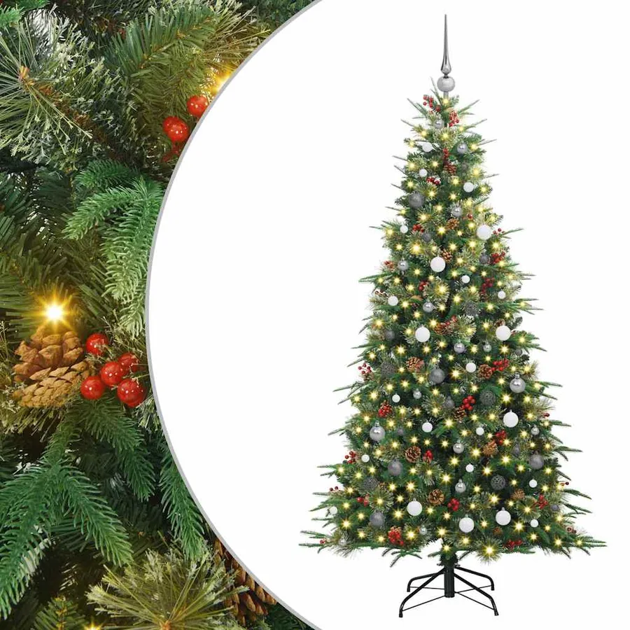Sapin de Noël Artificiel à Branches Articulées Vert 210 cm - 2