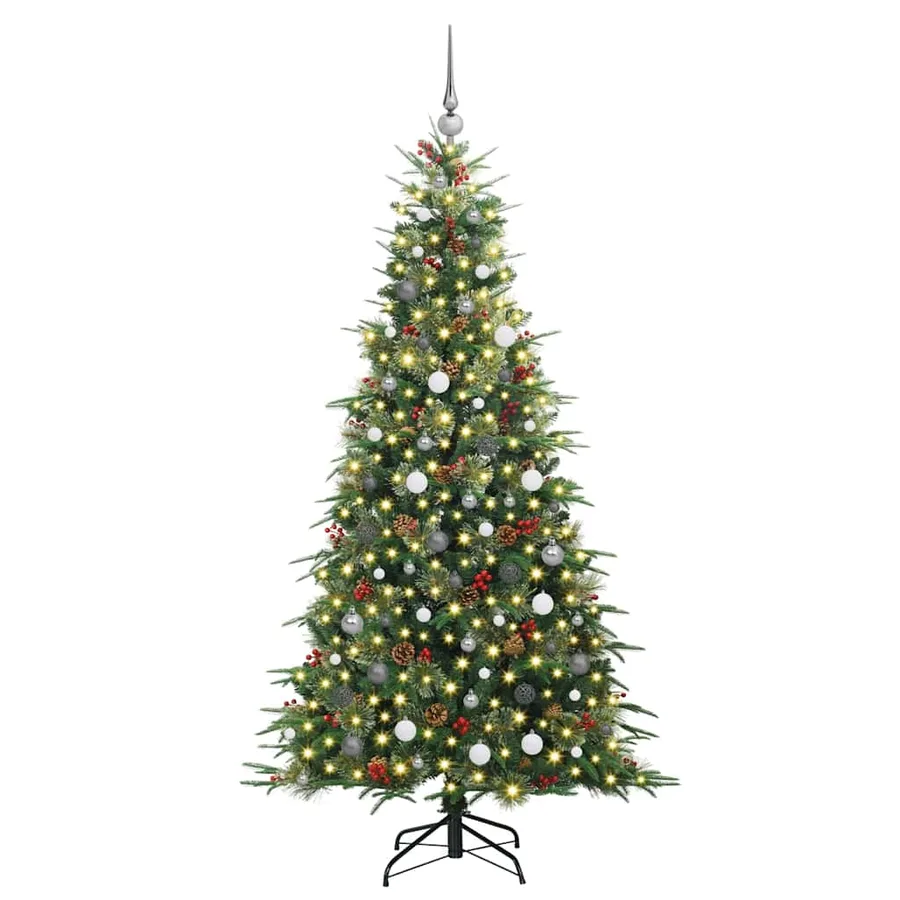 Sapin de Noël Artificiel à Branches Articulées Vert 210 cm - 3