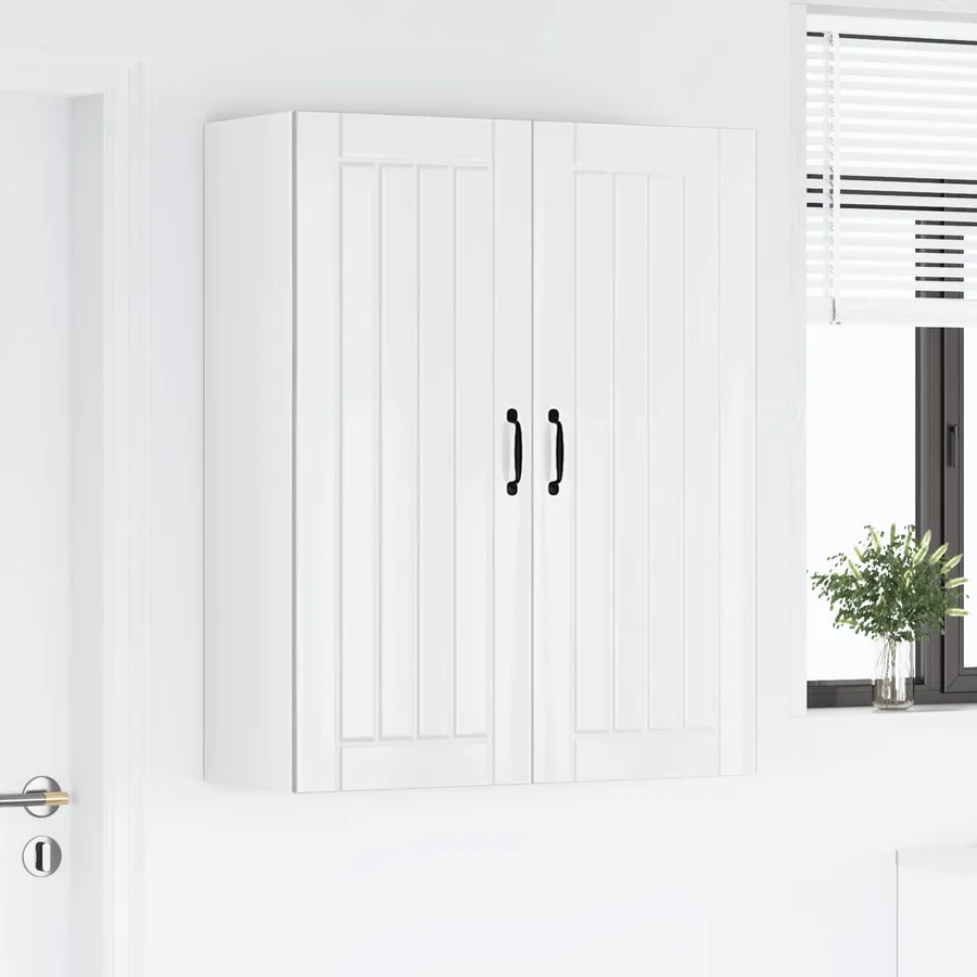 Meuble mural LUCCA Blanc brillant 80 x 31 x 100 cm - 4