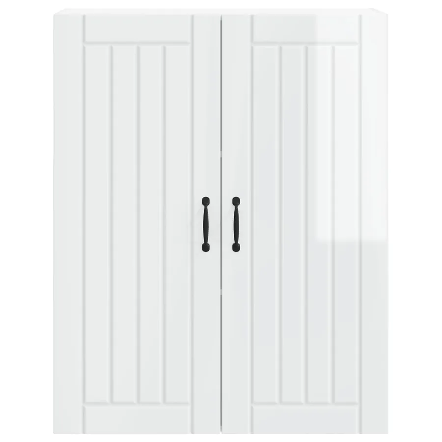 Meuble mural LUCCA Blanc brillant 80 x 31 x 100 cm - 6