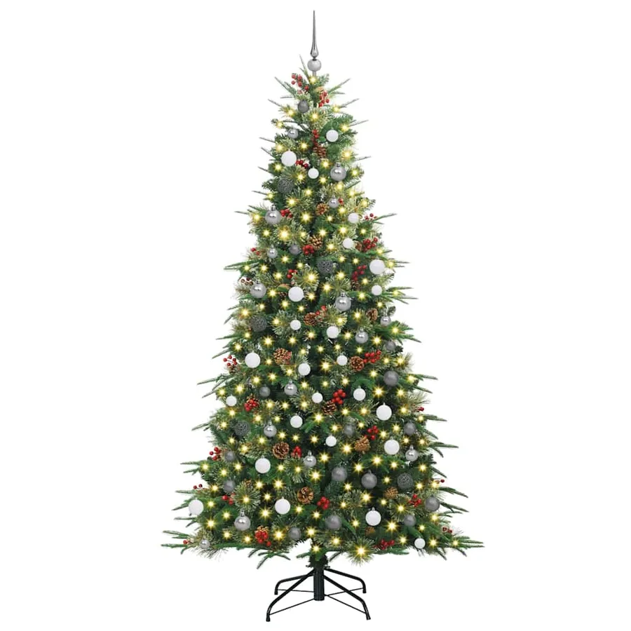 Sapin de Noël Artificiel à Branches Articulées Vert 240 cm - 3