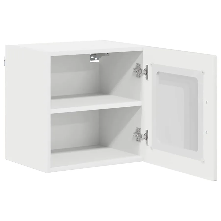 Cabinet en verre mural LUCCA 2 pcs Blanc brillant - 6