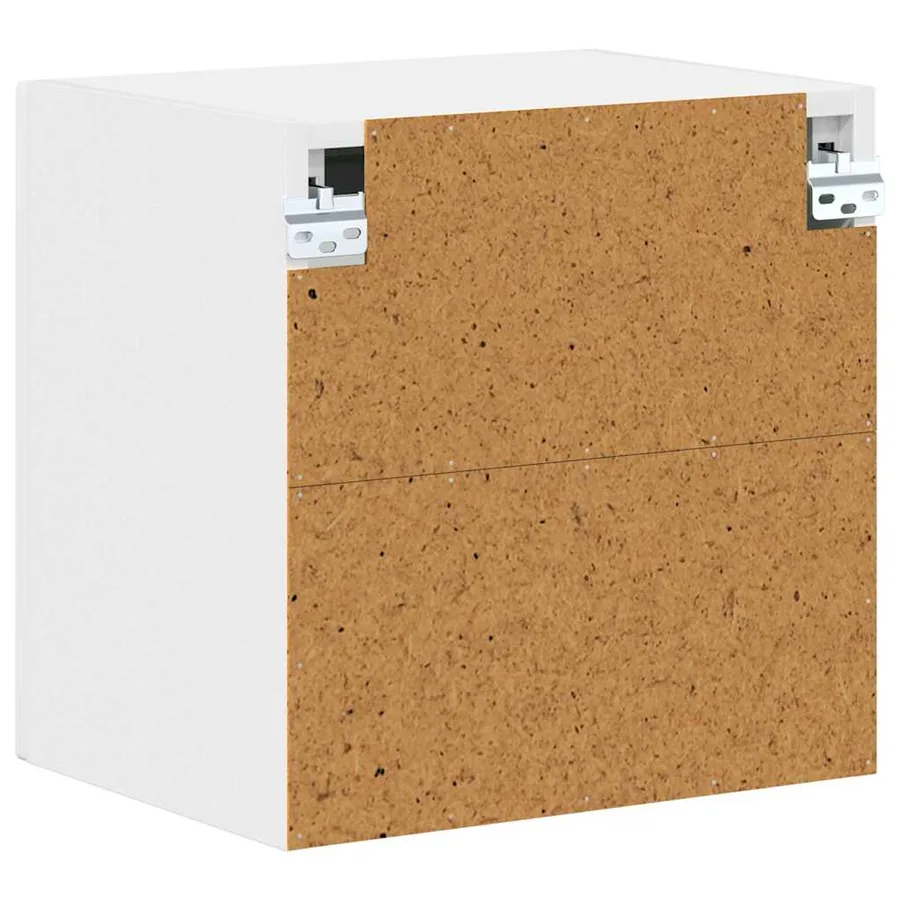 Cabinet en verre mural LUCCA 2 pcs Blanc brillant - 9