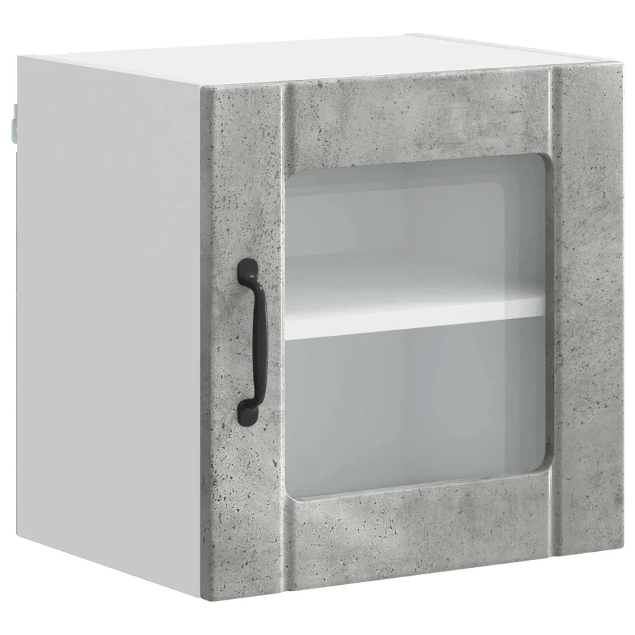 Cabinet en verre mural LUCCA 2 pcs Gris béton 40 x 31 x 40 cm - 5