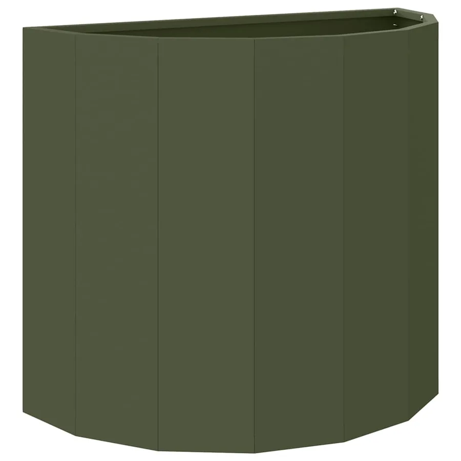 Jardinière Vert olive 60 x 30 x 50 cm Acier - 2