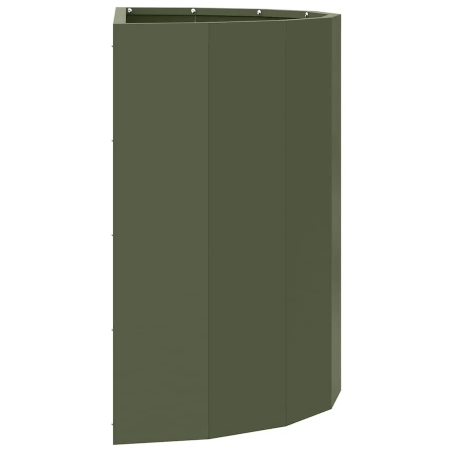 Jardinière Vert olive 60 x 30 x 50 cm Acier - 6