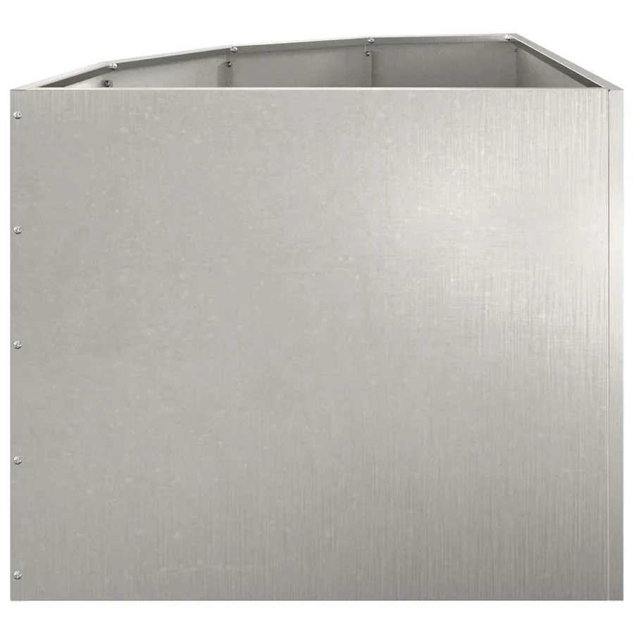 Jardinière d'Angle Argent 60 x 60 x 50 cm Acier inoxydable - 6
