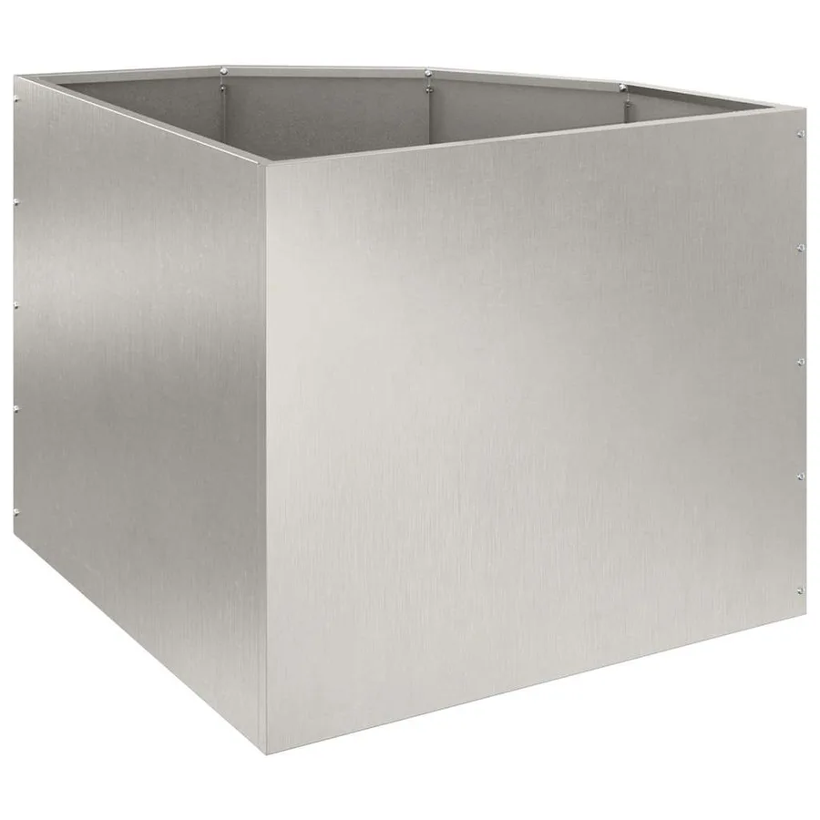 Jardinière d'Angle Argent 60 x 60 x 50 cm Acier inoxydable - 7