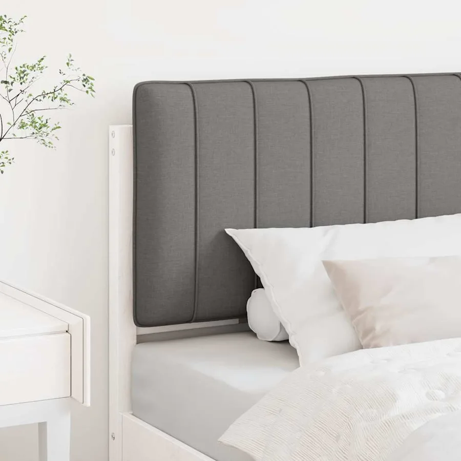 Tête de lit capitonnée Blanc et gris clair 80 cm Pin massif - 3