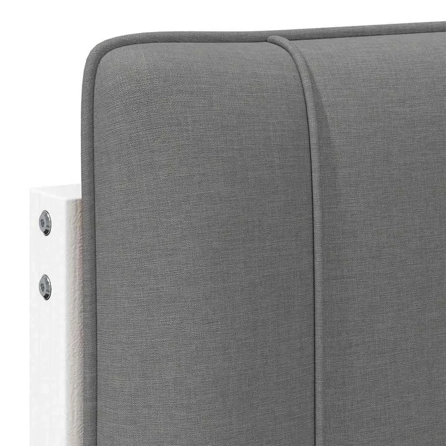 Tête de lit capitonnée Blanc et gris clair 80 cm Pin massif - 9