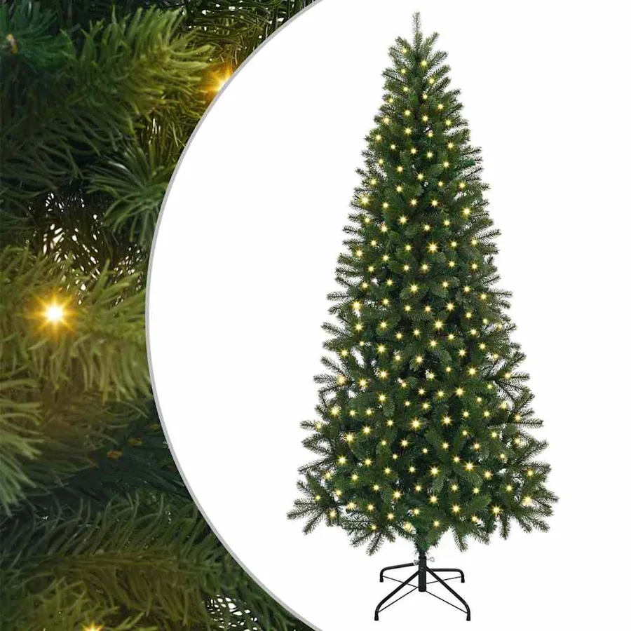 Sapin de Noël artificiel avec 300 LED Vert 210 cm PE et PVC - 2