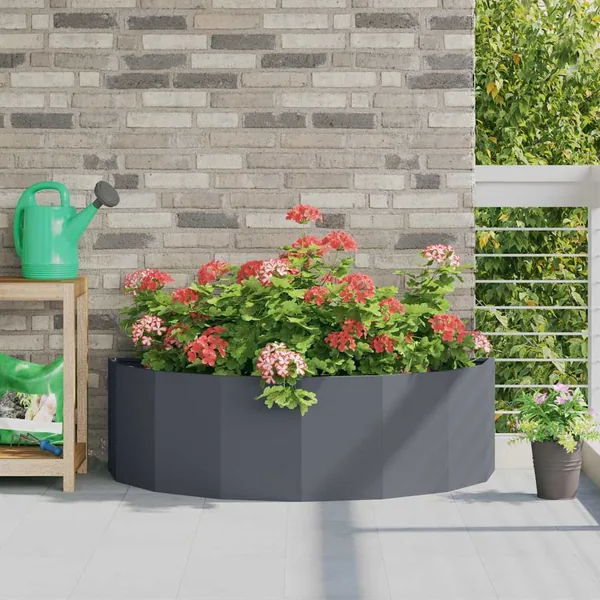 Jardinière Anthracite 120 x 60 x 35 cm Acier