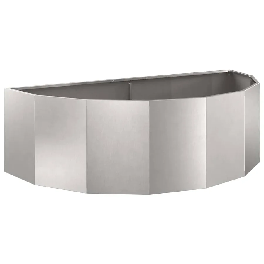 Jardinière Argent 120 x 60 x 35 cm Acier inoxydable - 2
