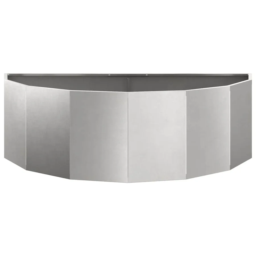 Jardinière Argent 120 x 60 x 35 cm Acier inoxydable - 5