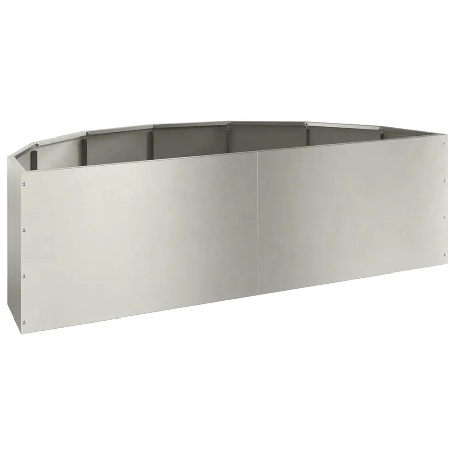 Jardinière Argent 120 x 60 x 35 cm Acier inoxydable - 7
