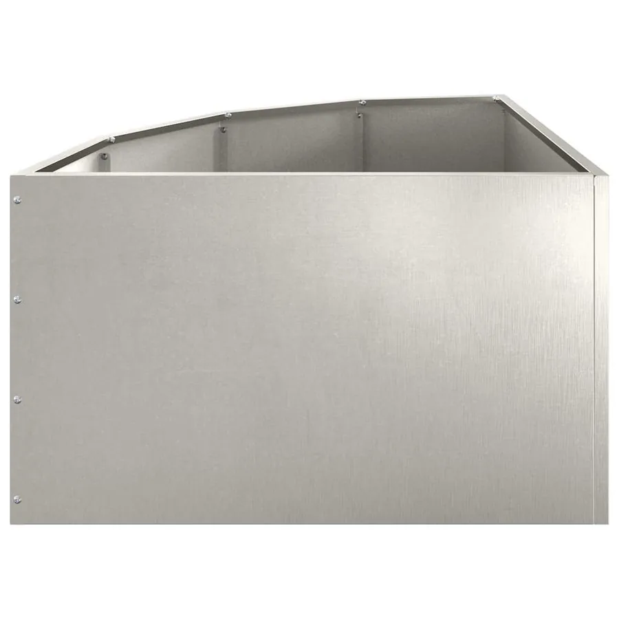 Jardinière d'Angle Argent 60 x 60 x 35 cm Acier inoxydable - 6