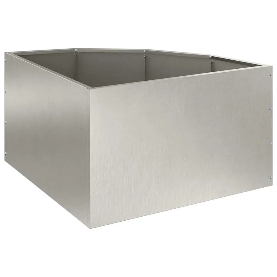 Jardinière d'Angle Argent 60 x 60 x 35 cm Acier inoxydable - 7