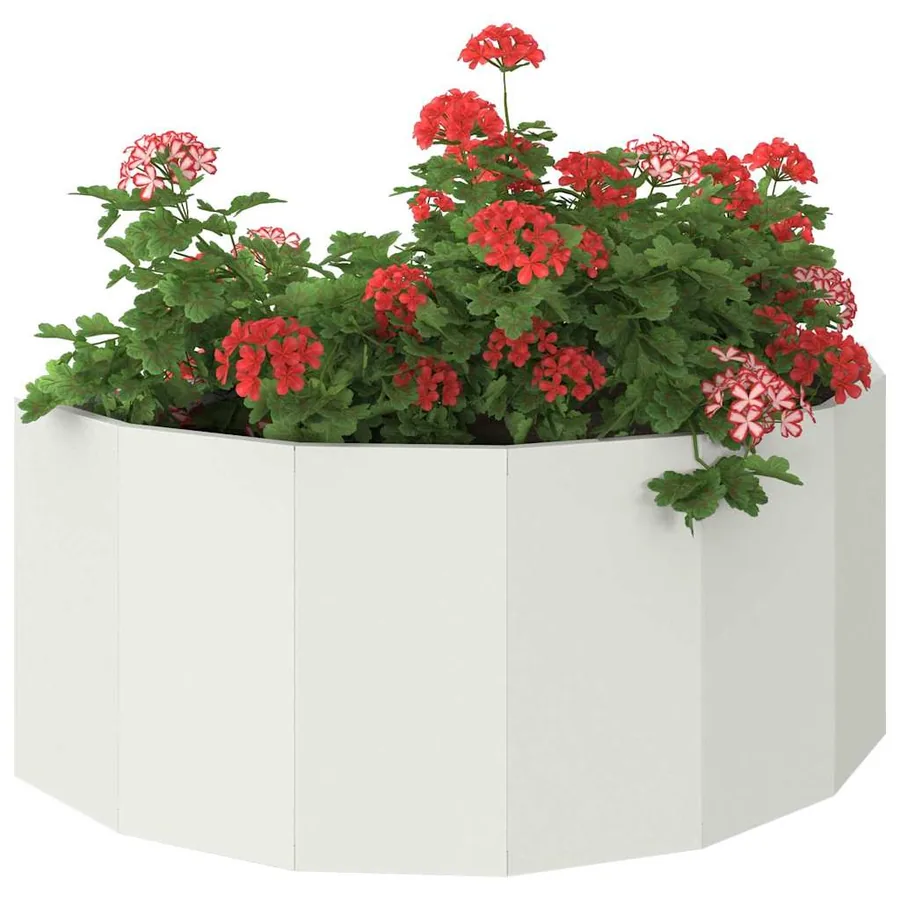 Jardinière Blanc 90 x 45 x 35 cm Acier - 3