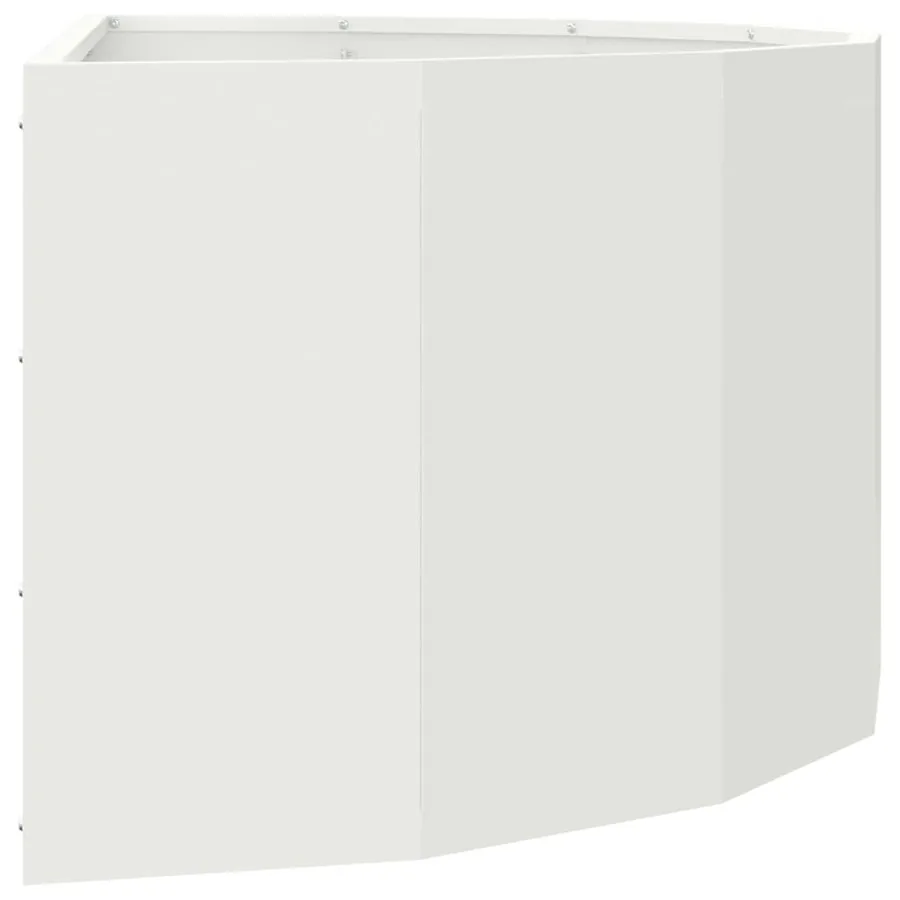 Jardinière Blanc 90 x 45 x 35 cm Acier - 6