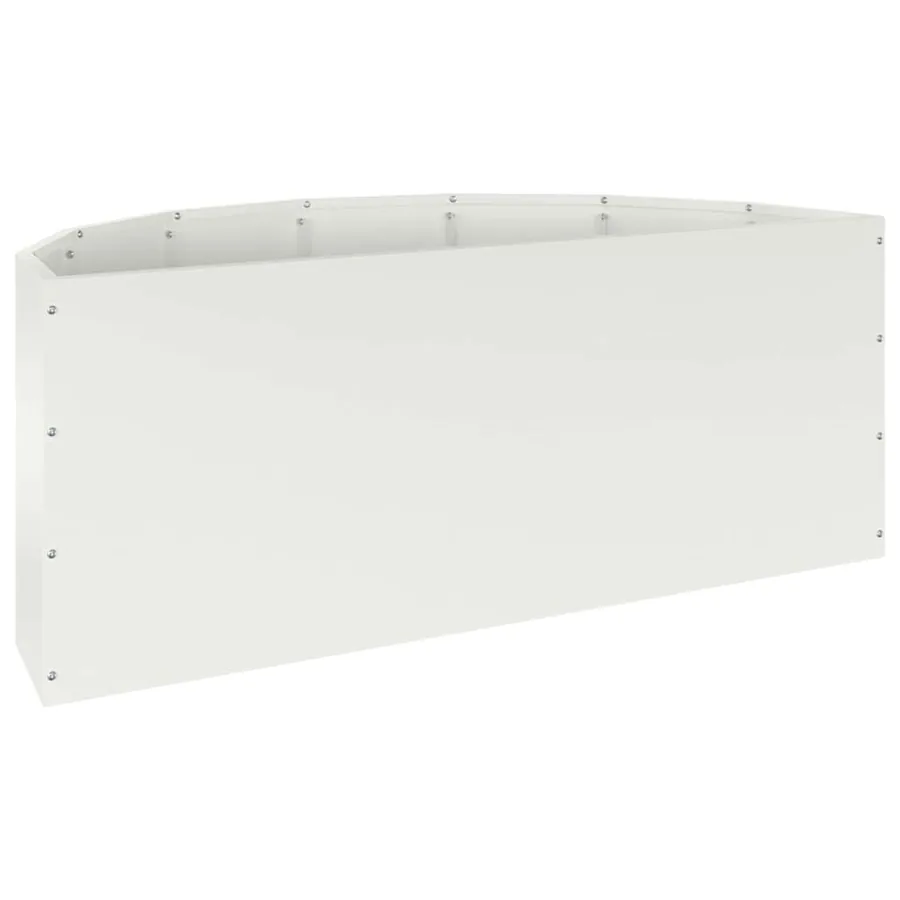 Jardinière Blanc 90 x 45 x 35 cm Acier - 7
