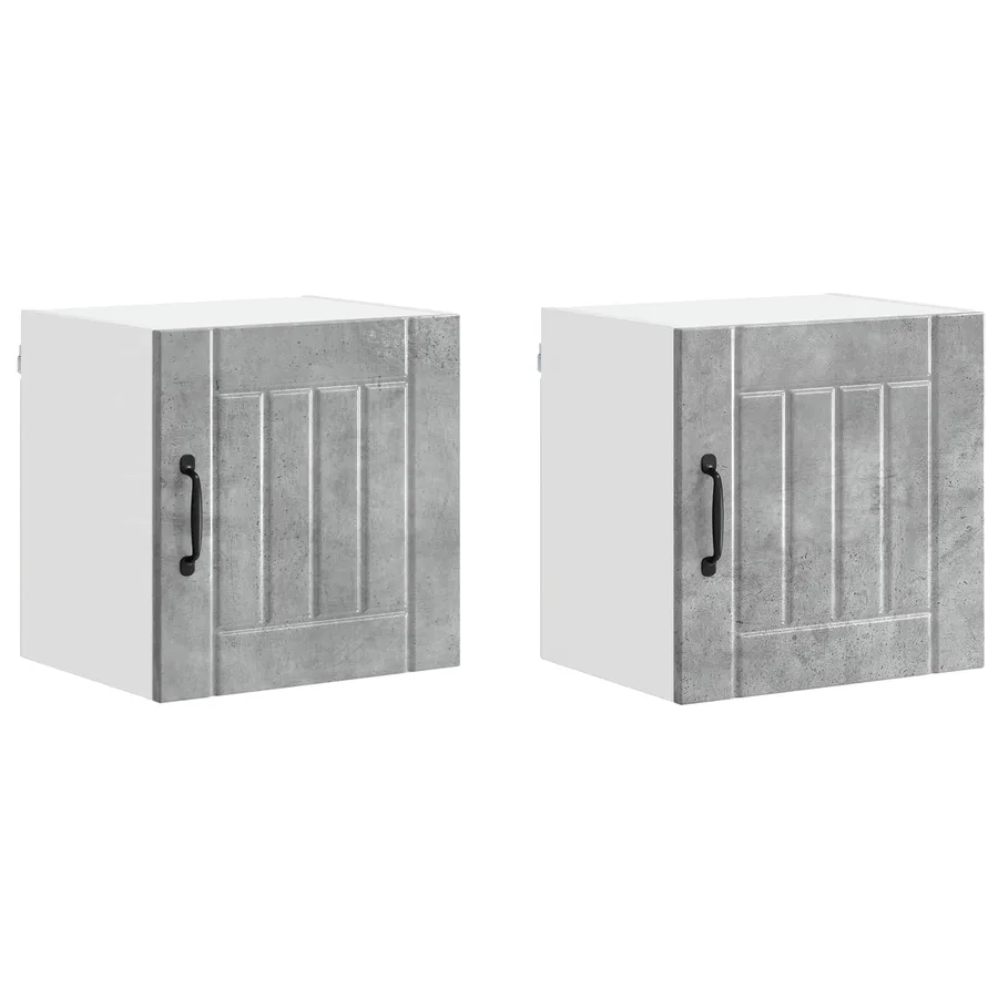 Meuble mural LUCCA 2 pcs Gris béton 40 x 31 x 40 cm - 2