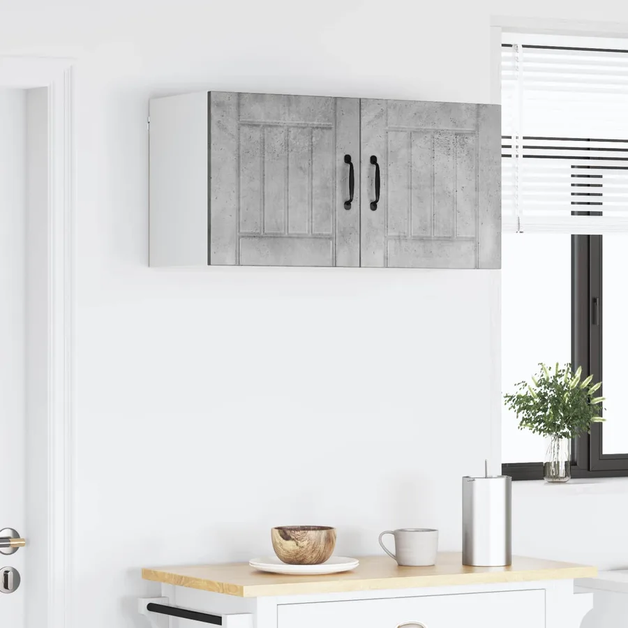 Meuble mural LUCCA 2 pcs Gris béton 40 x 31 x 40 cm - 4