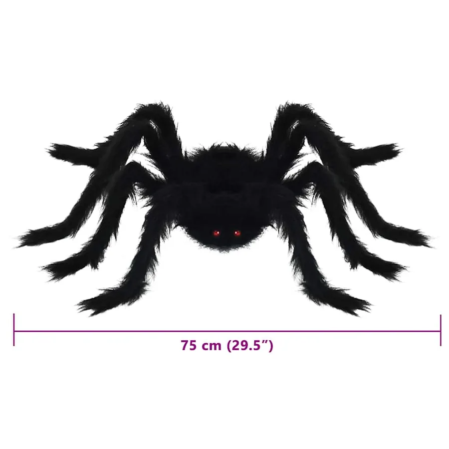 Décoration Araignée Halloween 6 pcs Noir 75 cm - 8