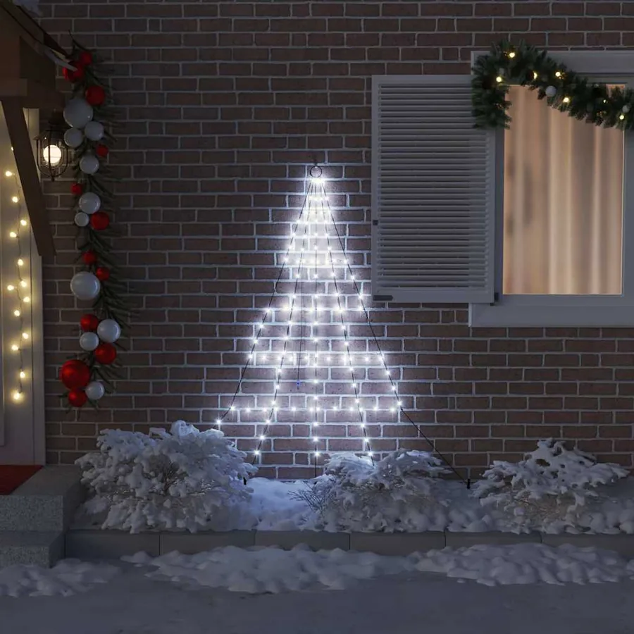 Arbre de Noël LED avec piquets au sol Blanc froid 182 cm Métal - 3