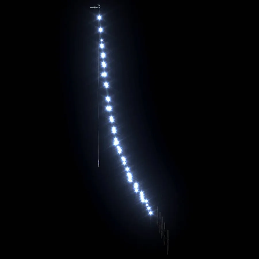 Arbre de Noël LED avec piquets au sol Blanc froid 182 cm Métal - 5