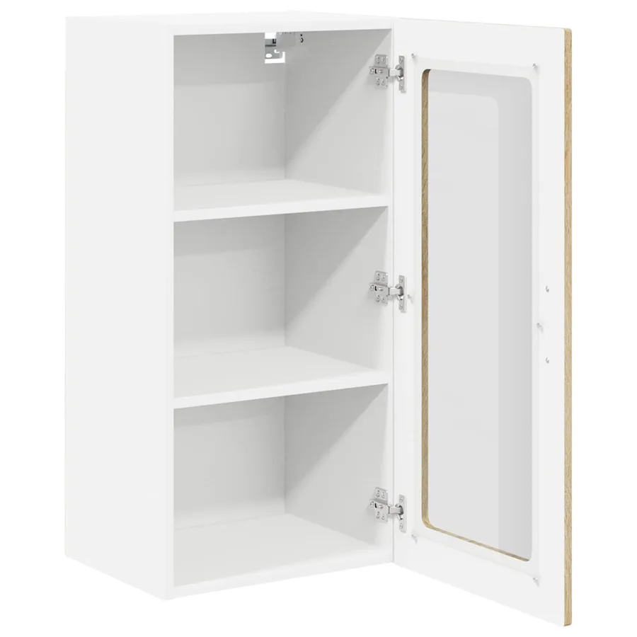 Cabinet en verre mural LUCCA 2 pcs Chêne Sonoma 40 x 31 x 80 cm - 5