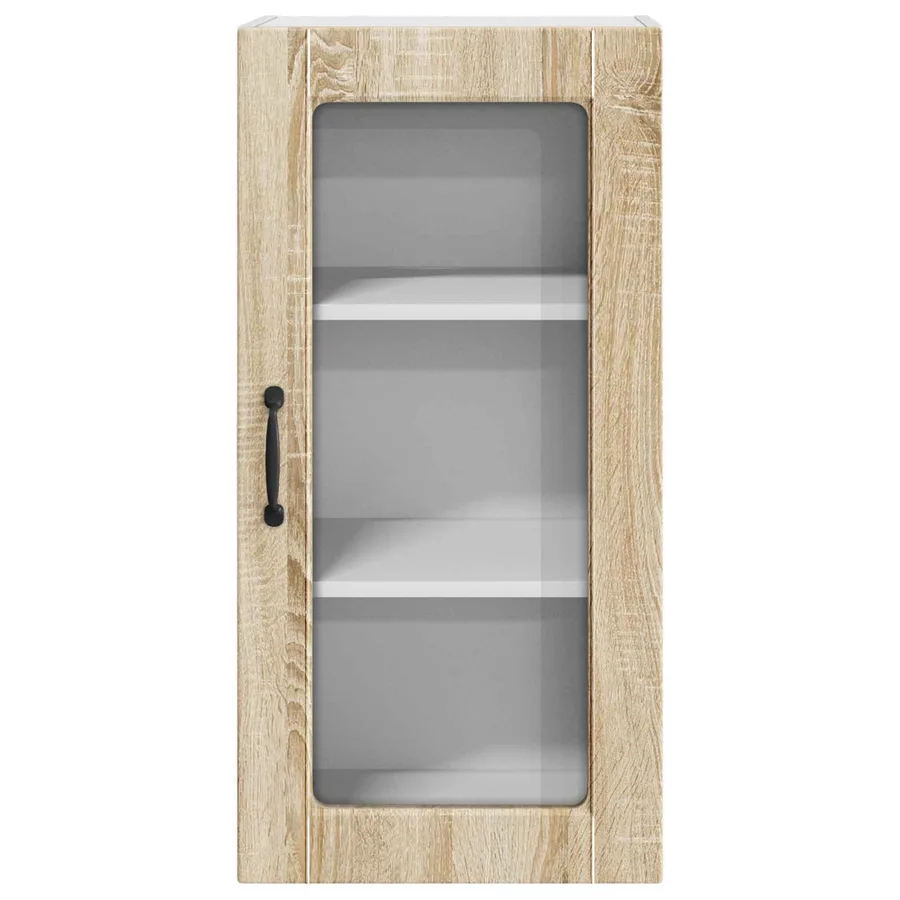 Cabinet en verre mural LUCCA 2 pcs Chêne Sonoma 40 x 31 x 80 cm - 6