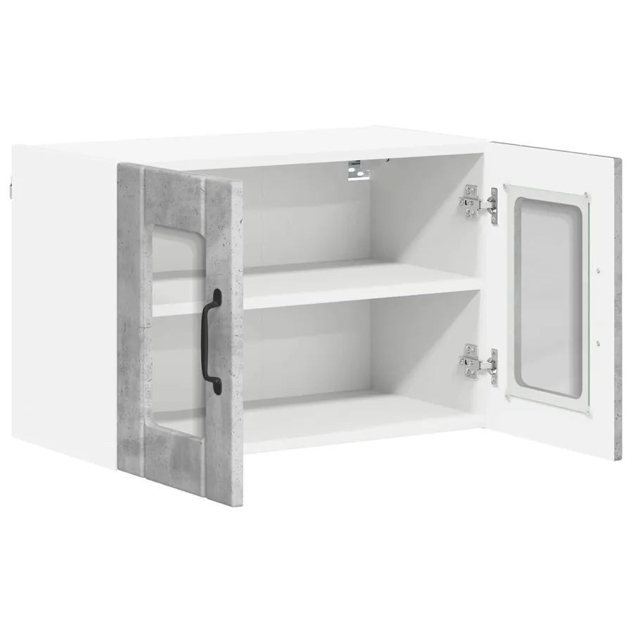 Cabinet en verre mural LUCCA Gris béton 60 x 31 x 40 cm - 5