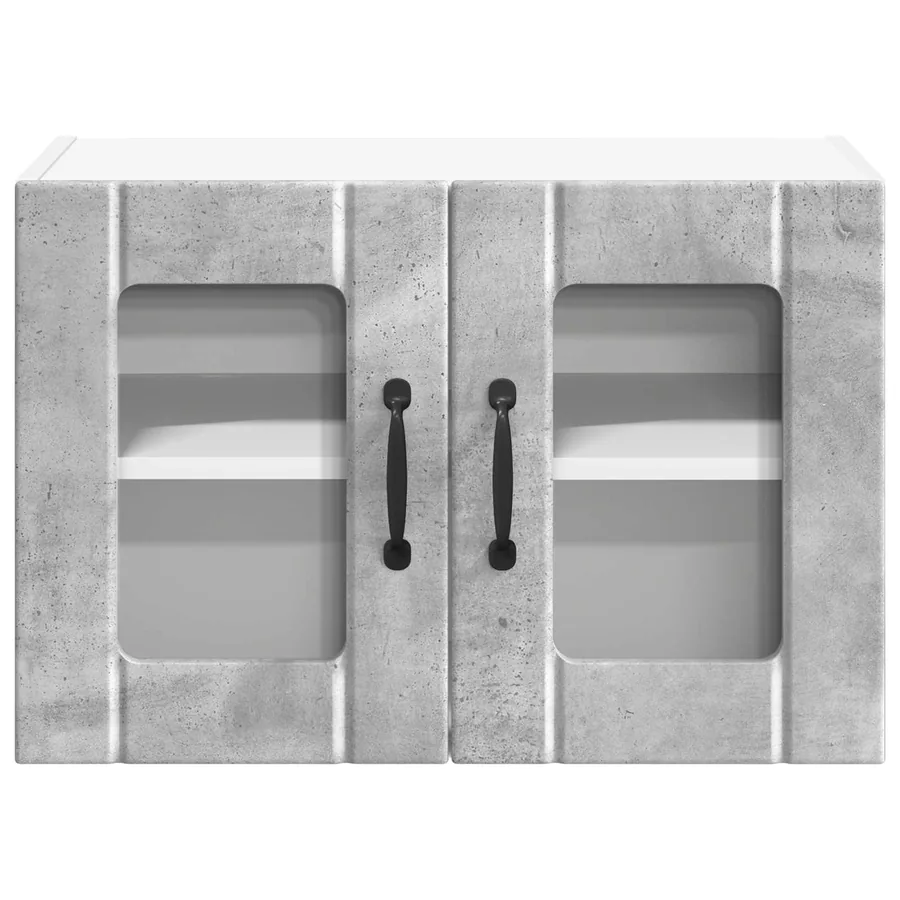 Cabinet en verre mural LUCCA Gris béton 60 x 31 x 40 cm - 6